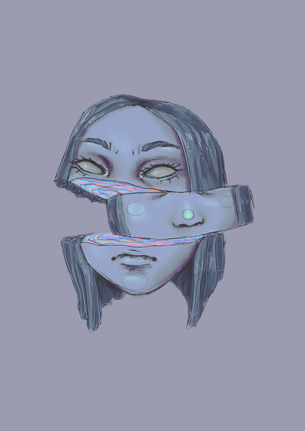 Element Girl Earth, Spiritual mindful Illustration, whimsical Sketch